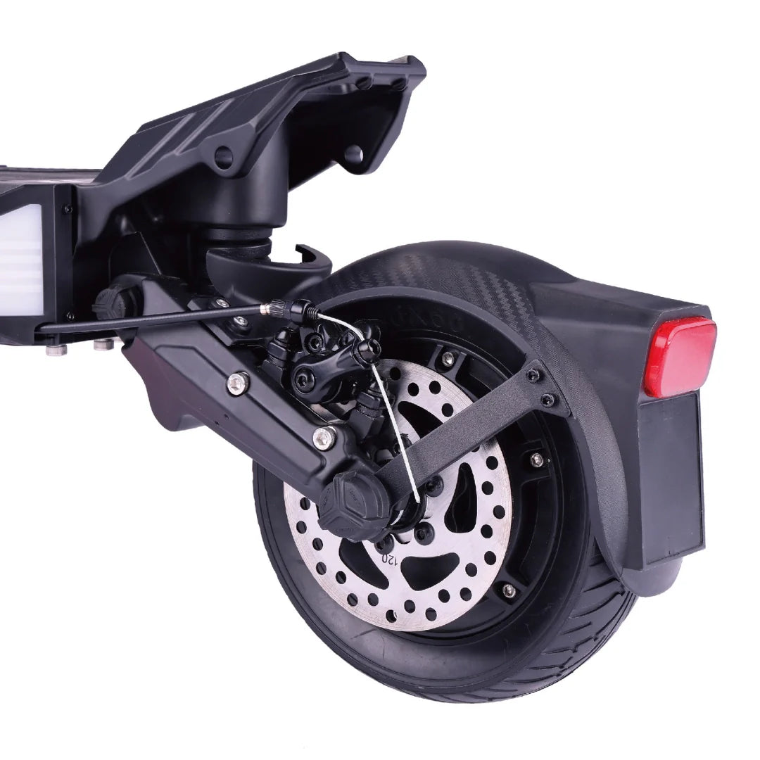 Electric scooter VSETT 8 APEX – rear wheel, disc brake, and tail light