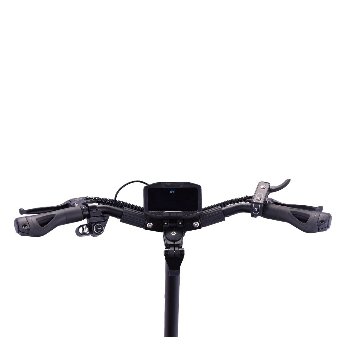 Electric scooter VSETT 8 APEX – handlebars and central display, front view