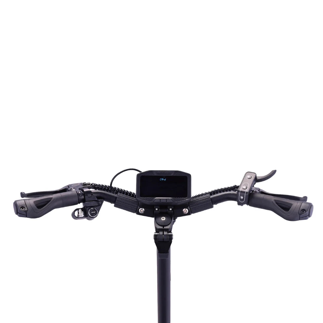 Electric scooter VSETT 8 APEX – handlebars and central display, front view