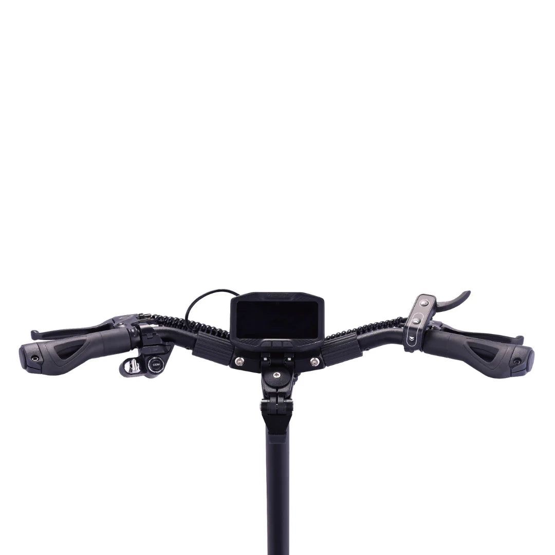 Electric scooter VSETT 8 APEX – handlebars and central display, front view
