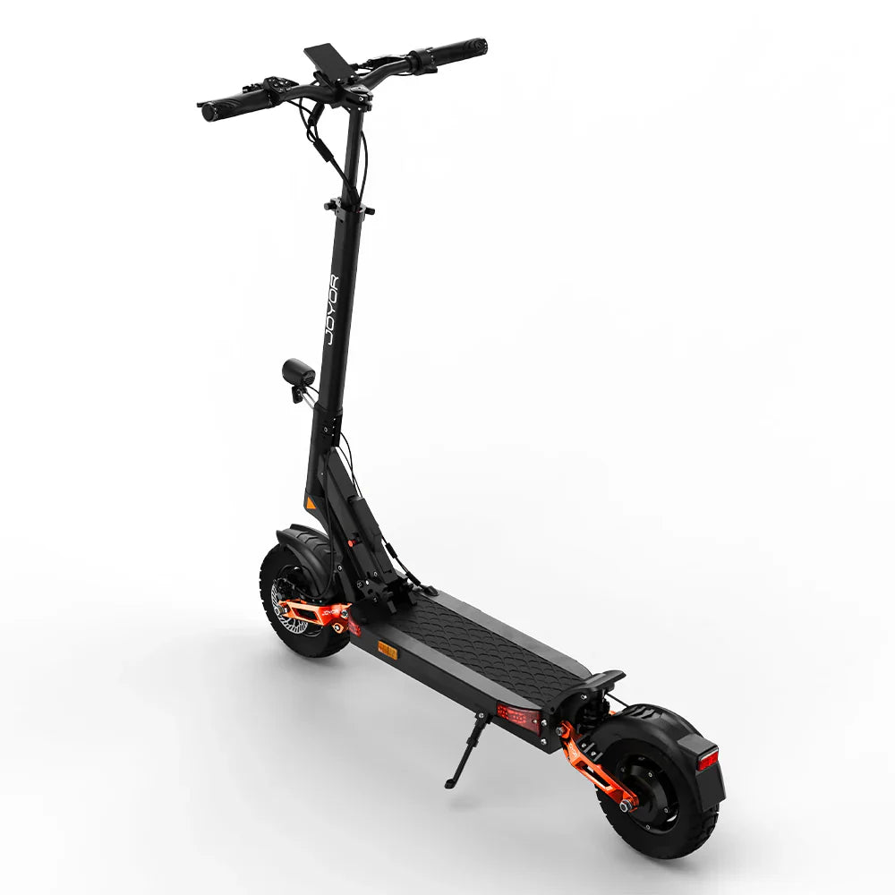 Electric scooter Joyor T10 – rear three-quarter view