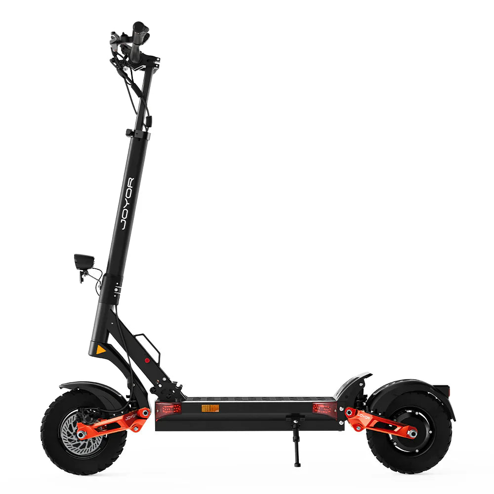Electric scooter Joyor T10 – side view with kickstand down