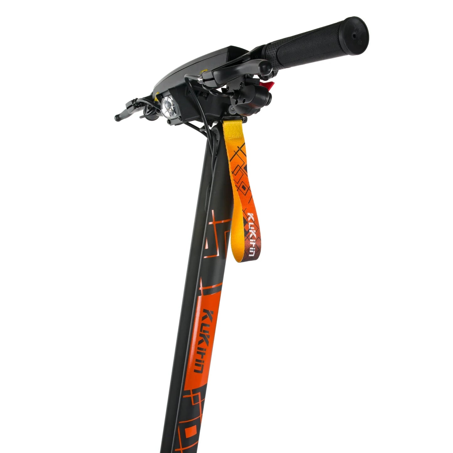 Elektroroller KuKirin G2 ULTRA – Lenker- und Vorbau-Nahaufnahme mit Lanyard