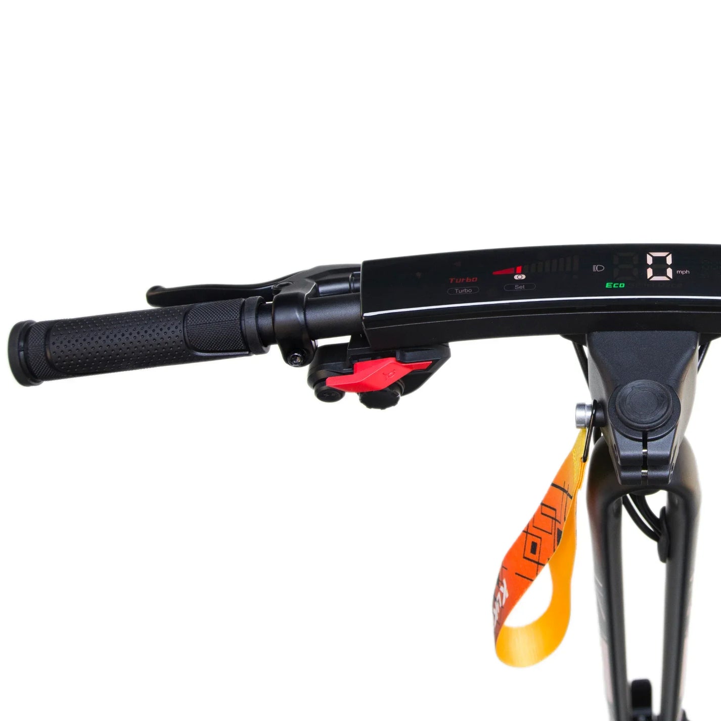 Elektroroller KuKirin G2 ULTRA – Nahaufnahme linker Lenker und Display