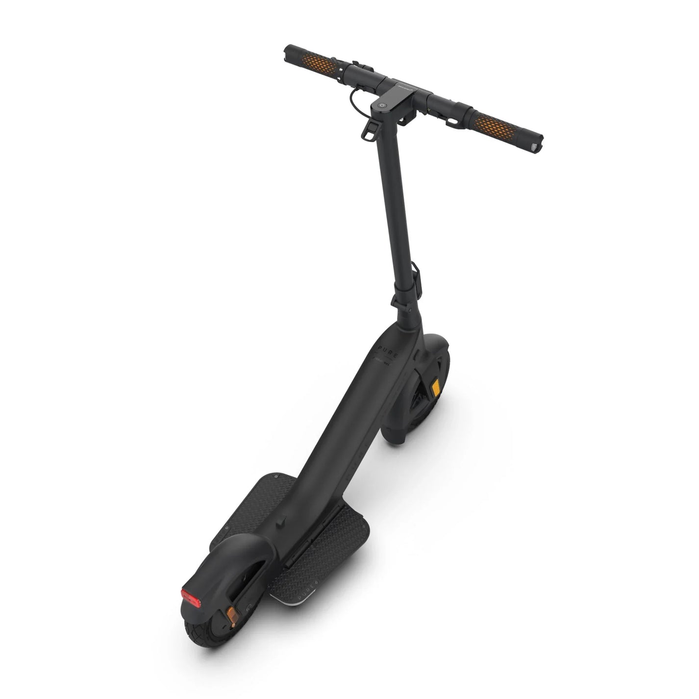 Electric scooter Pure Advance+ McLaren Edition – top-down view, black colour variant
