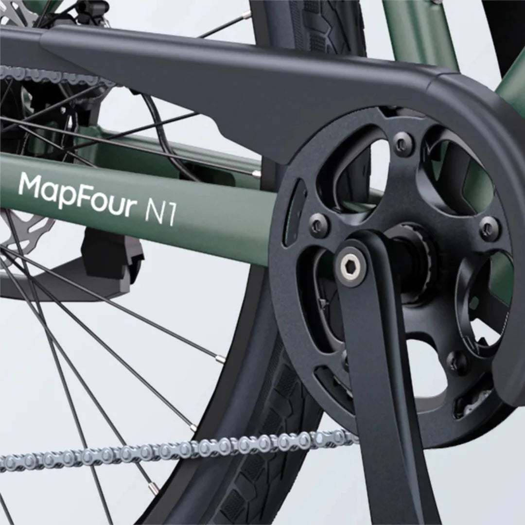 Electric bicycle Engwe MapFour N1 AIR – chainring and chain guard