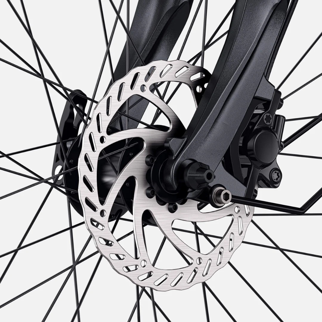 Electric bicycle Engwe P275 SE – front disc brake close-up