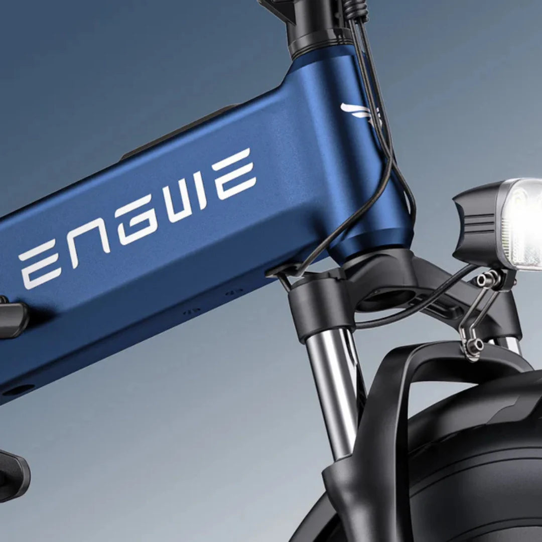 Electric bicycle Engwe Engine Pro 3.0 Boost – frame and headlight close-up