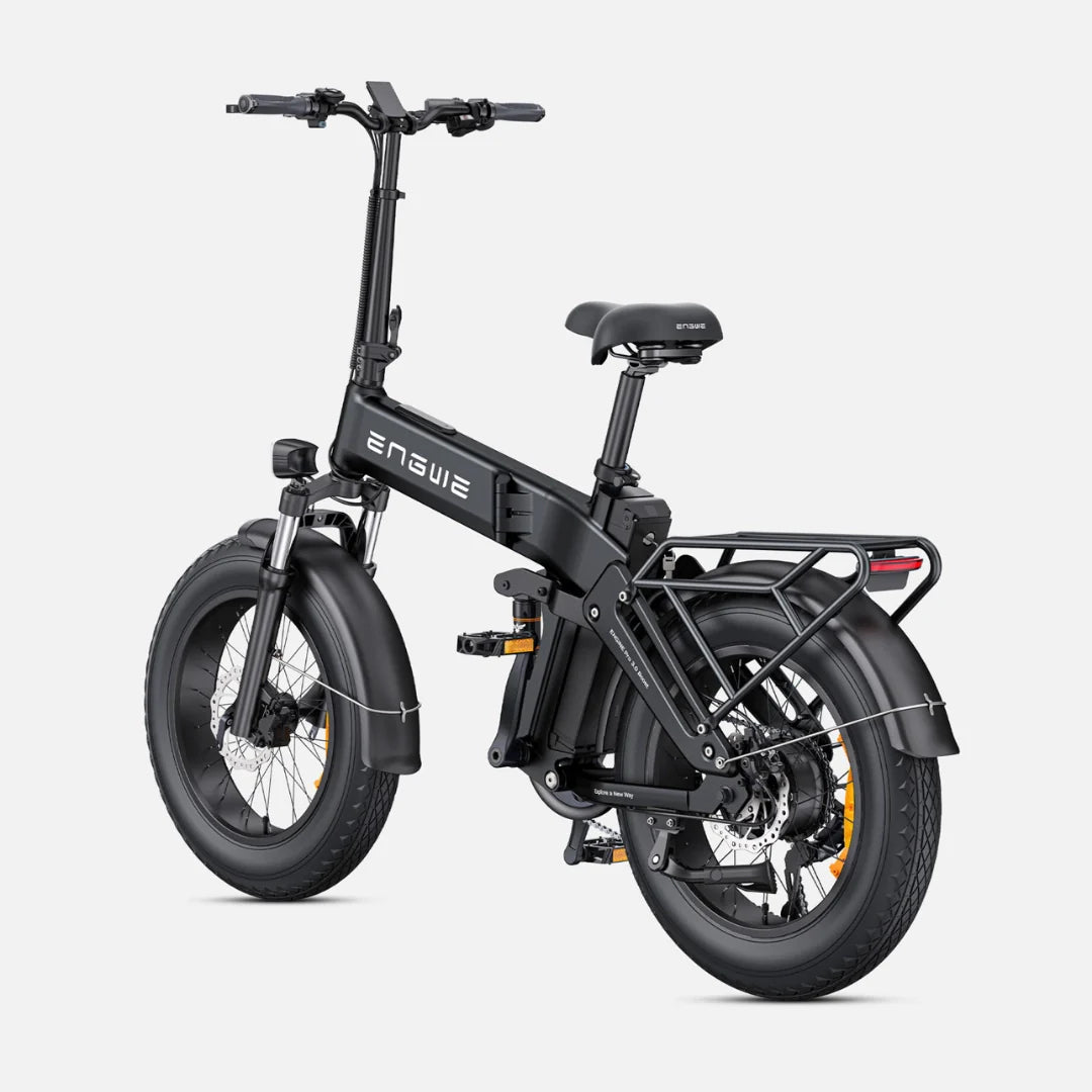 Electric bicycle Engwe Engine Pro 3.0 Boost – rear three-quarter view, black colour variant