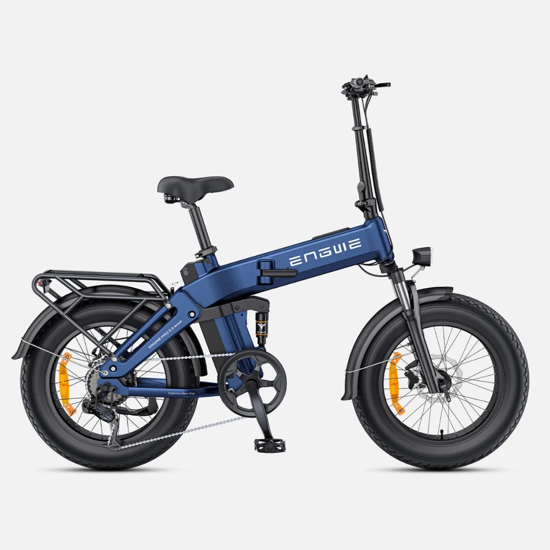 Electric bicycle Engwe Engine Pro 3.0 Boost – side view, blue colour variant