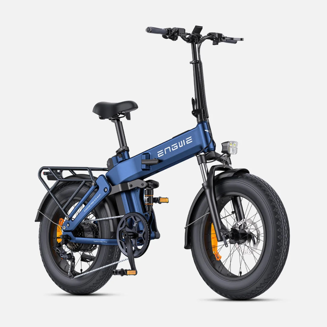 Electric bicycle Engwe Engine Pro 3.0 Boost – front three-quarter view, blue colour variant