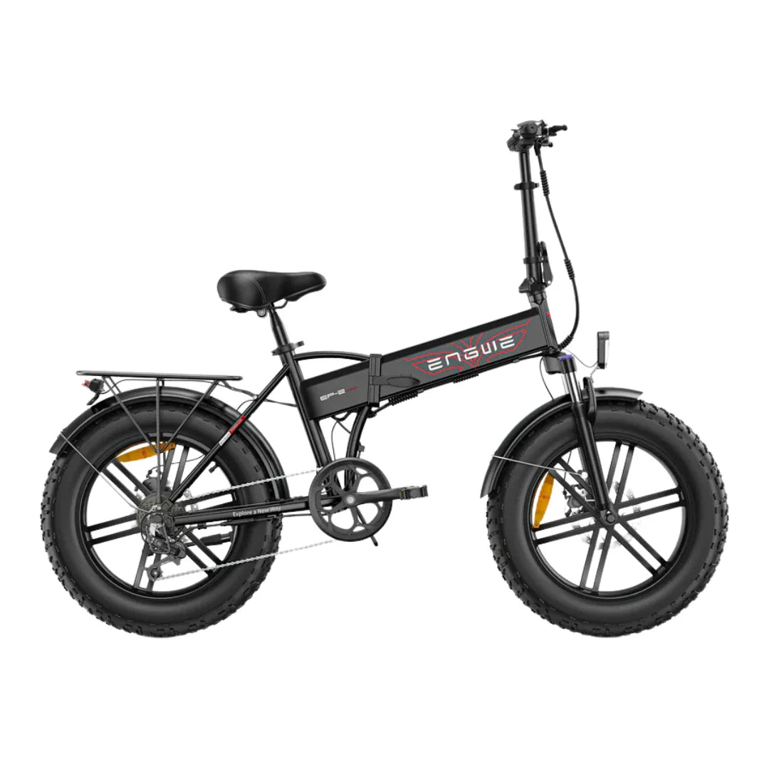 An electric bike Engwe EP 2 Boost with fat tires and a sleek black design
