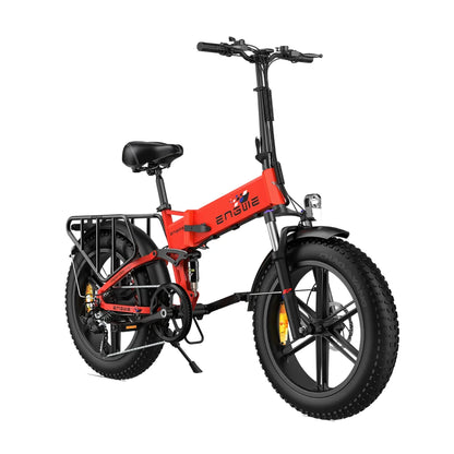 Electric Bike Engwe Engine X features a sleek design, fat tires, and sturdy frame for stability and comfort.
