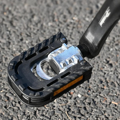 Product title: Electric Bike Engwe Engine X. Sturdy black pedal with rubber grip and reflective safety feature.