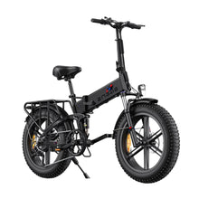 Electric Bike Engwe Engine X features a sleek black design, robust tires, and a sturdy frame for stability.