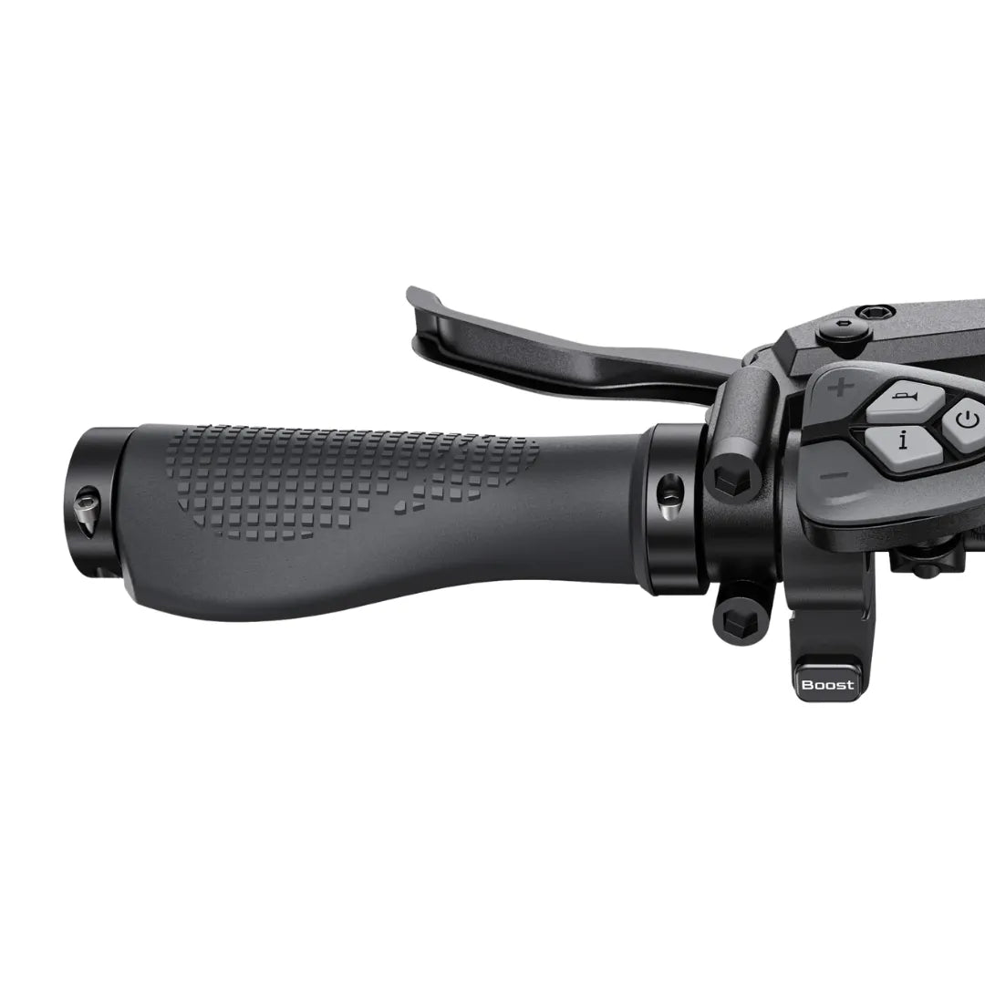 Electric Bike Engwe L20 3 0 Boost features an ergonomic grip with controls for easy handling and power boost.