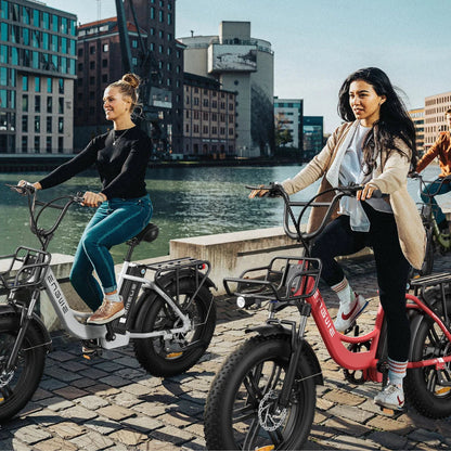 Electric Bike Engwe L20 features a stylish design, available in vibrant colors, perfect for urban exploration.