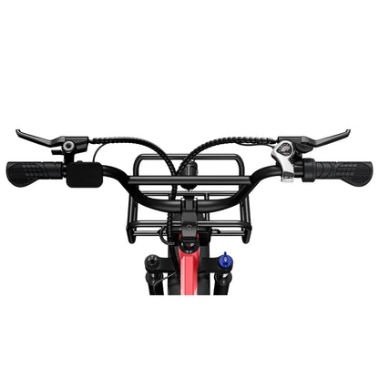 Electric Bike Engwe L20 features a modern handlebar design with dual brakes and grips, ensuring a smooth ride.
