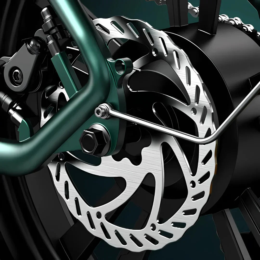 Electric bicycle Engwe M20 – rear disc brake detail