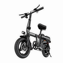 Electric Bike Engwe T14, compact design, durable frame, adjustable seat, bright front light, and sturdy tires.