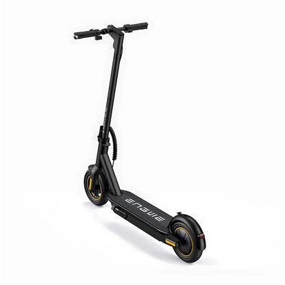 Electric Scooter Engwe Y10, sleek black design with yellow accents, sturdy frame, and ergonomic grips.