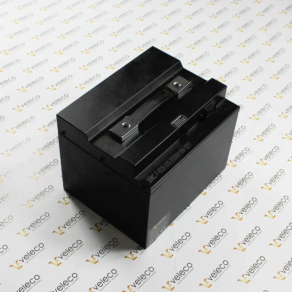 60V Li-On Battery for Veleco Faster – black battery pack with handle