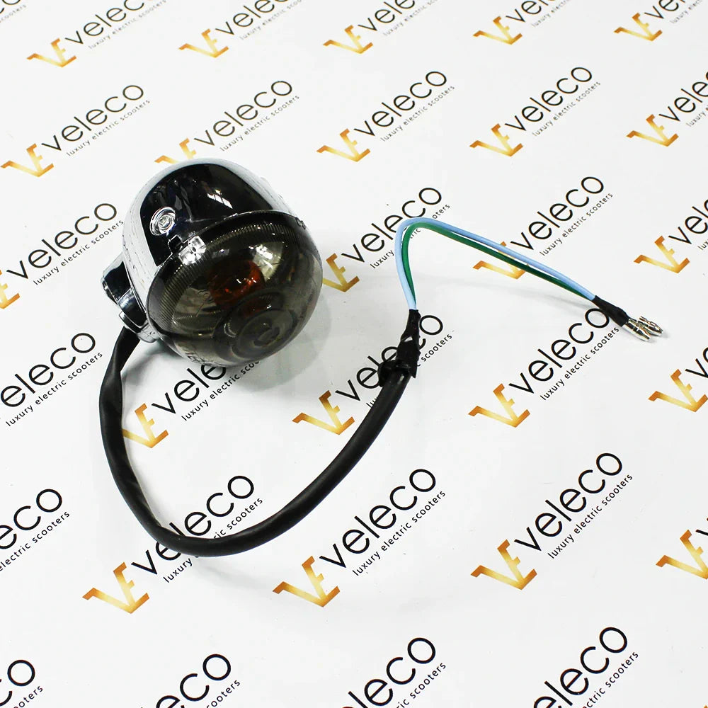 Upper Turn Signal for Veleco Faster – chrome and black turn signal