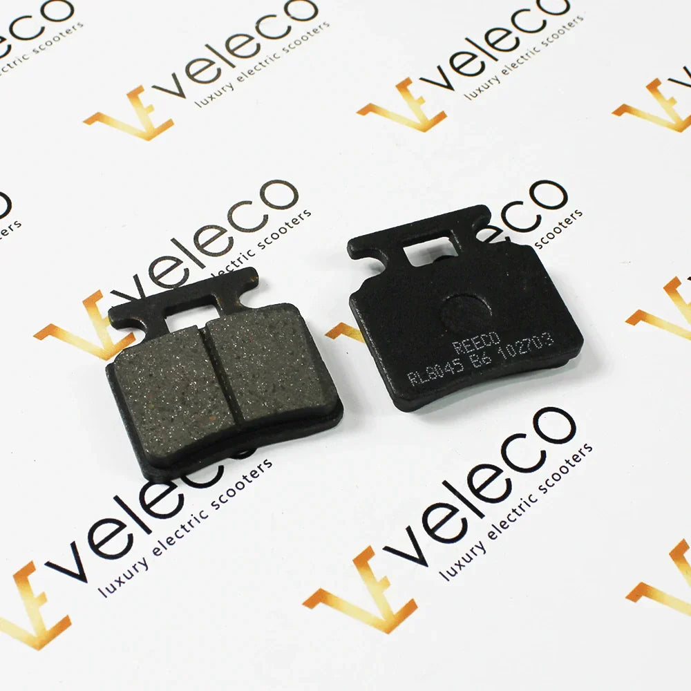 Brake Pads for Veleco Faster – two brake pads, top view