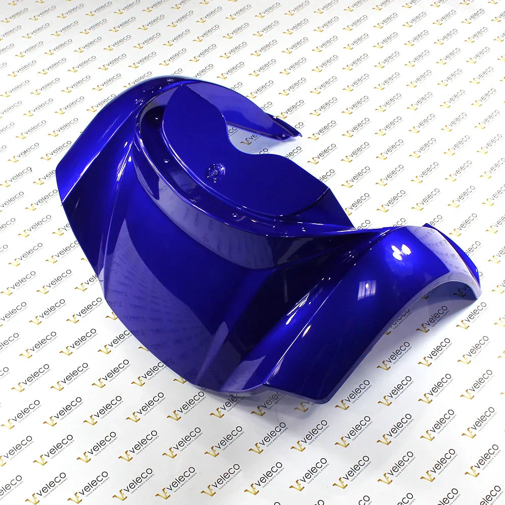 Blue Front Fender for Veleco Gravis – glossy blue front fender, angled view