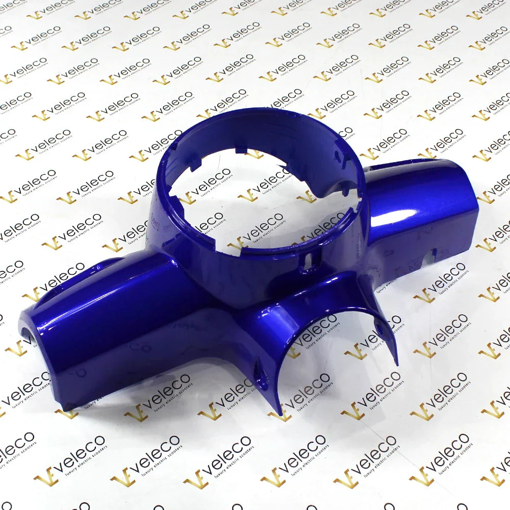 Blue Headlamp Housing for Veleco Gravis – blue headlamp housing, front three-quarter view