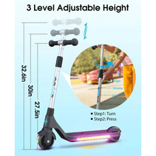 Image of Gyroor H30 electric scooter with adjustable heights and LED lights