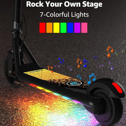 Electric Scooter Gyroor H30 Max features vibrant 7-color lights for a fun riding experience.