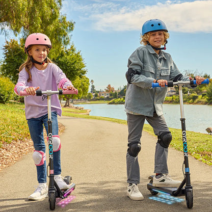 Electric Scooter Gyroor H30 Max features fun LED lights, suitable for kids, perfect for outdoor adventures.