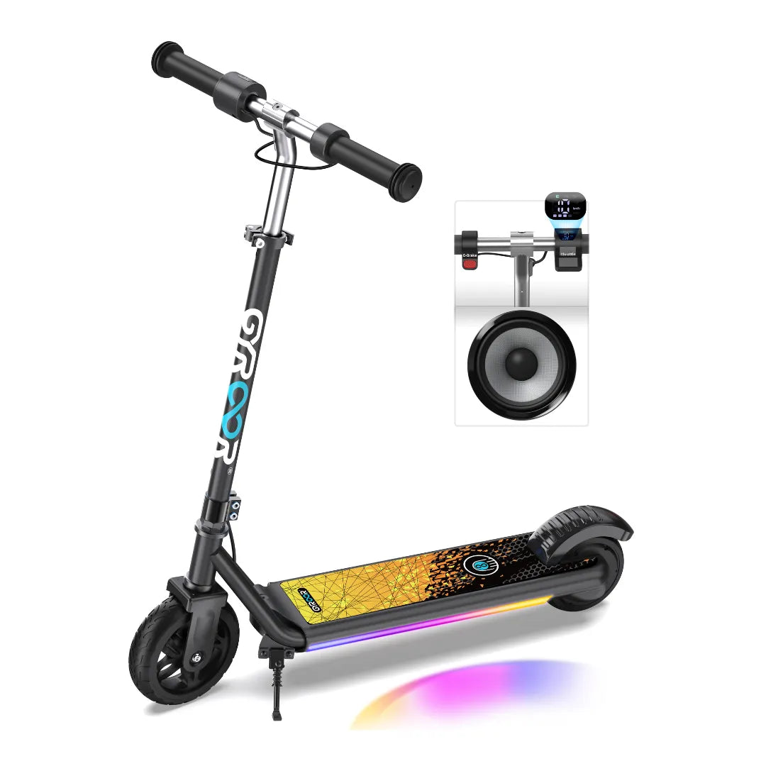 Electric scooter Gyroor H30 MAX – front three-quarter view with handlebar detail