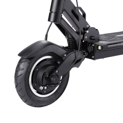 Electric Scooter Hiley Tiger Max Gtr features a robust front wheel with a sleek design for durability and comfort.