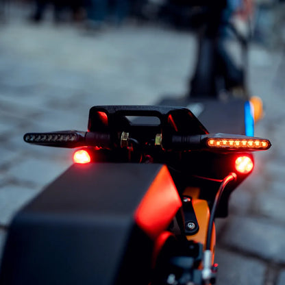 Electric Scooter Hiley Tiger 10 Gtr features a sleek design with bright rear lights and indicators.