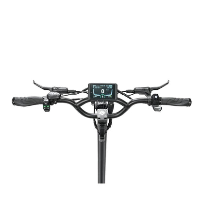 Electric Scooter Hiley Tiger 10 Gtr features a sleek handlebar with an advanced display, various controls, and ergonomic grips.