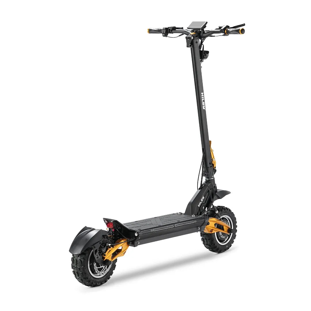 Electric Scooter Hiley Tiger King, robust design, off-road tires, adjustable handlebars, and compact body.