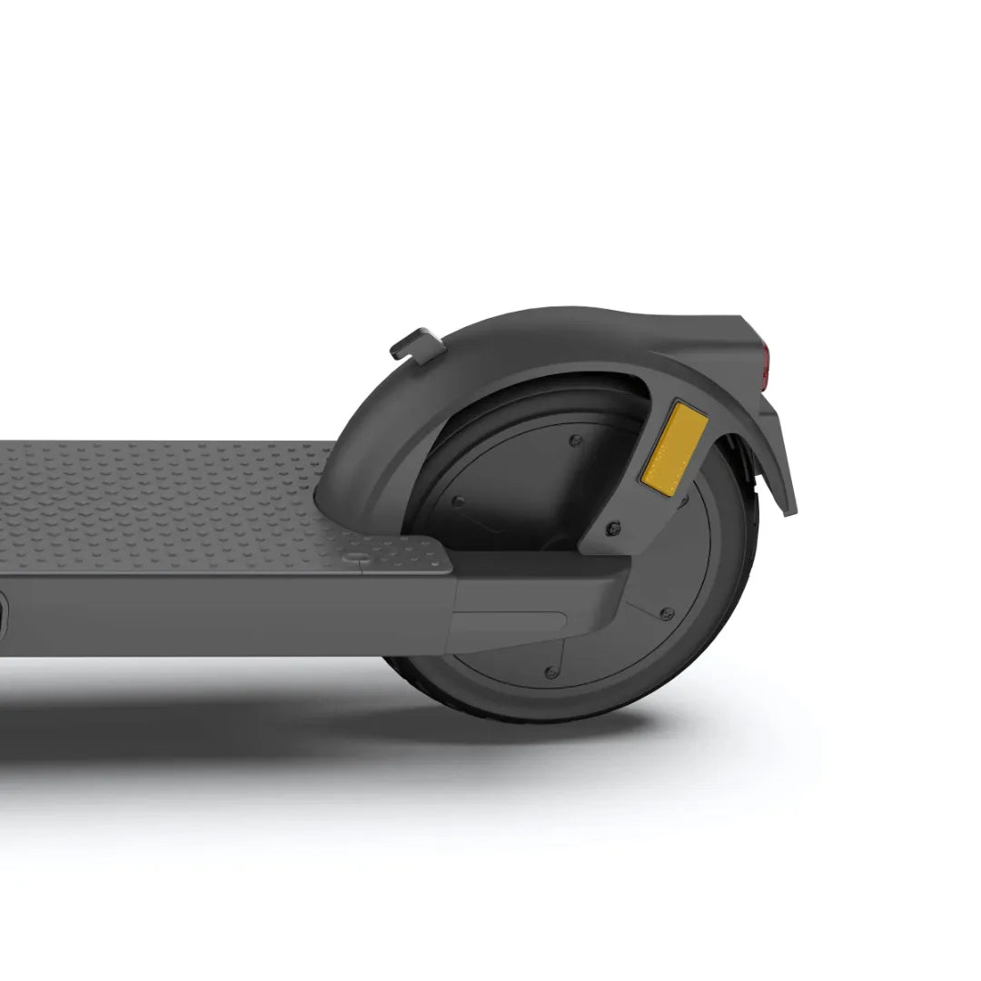 Electric scooter Joyor LiteGo – rear wheel and mudguard close-up