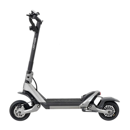 Electric Scooter Joyor Luxerider features a sleek design, durable frame, and an ergonomic handlebar for a smooth ride.