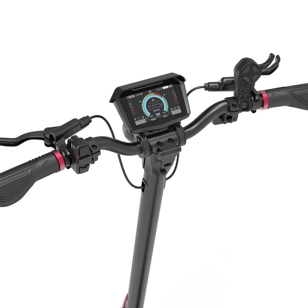 Electric scooter Kaabo Mantis X Plus – dashboard and handlebar close-up