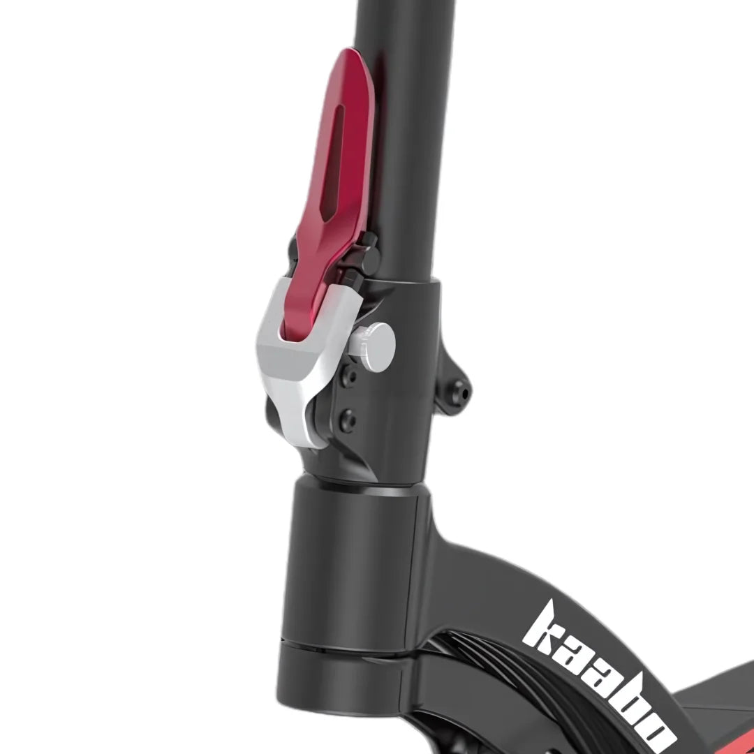 Electric scooter Kaabo Mantis X Plus – stem folding mechanism close-up