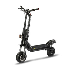 Electric Scooter Kaabo Wolf King Gtr features a sleek black design, dual headlights, and robust tires.