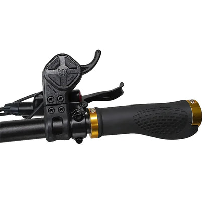 Electric Scooter Kaabo Wolf King Gtr features a sleek handlebar with ergonomic grips and control levers.