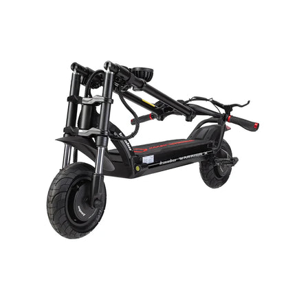 Electric Scooter Kaabo Wolf Warrior X Plus, features a robust design with thick tires, folding frame, and powerful motors.