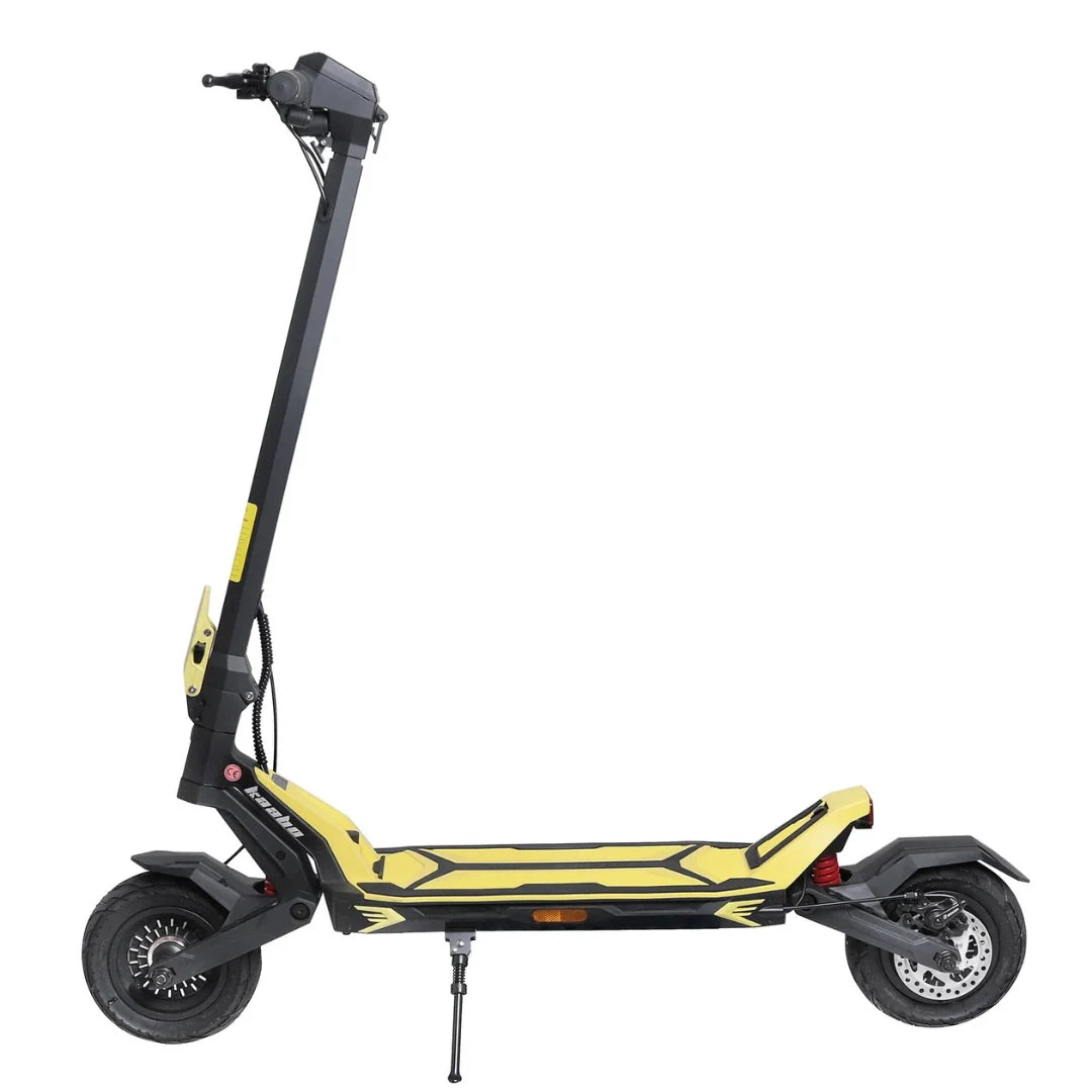 Electric scooter Kaabo Mantis URBAN – side view, yellow colour variant
