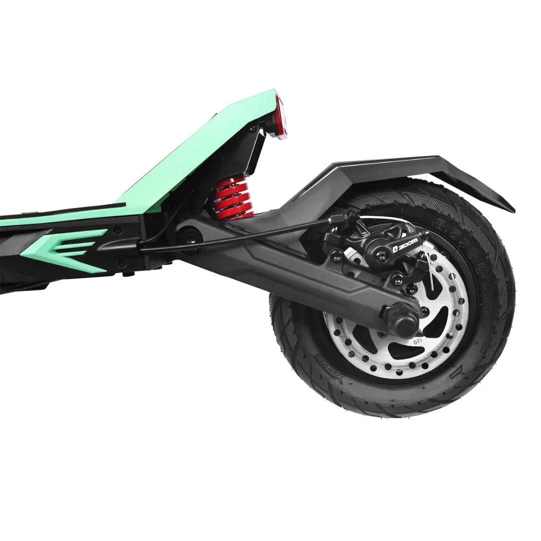 Electric scooter Kaabo Mantis URBAN – rear wheel, brake, and suspension