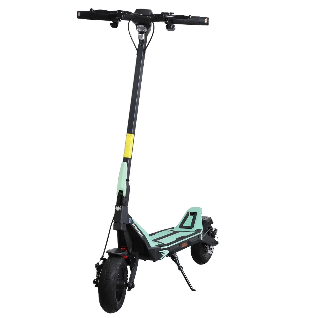 Electric scooter Kaabo Mantis URBAN – front view, mint green colour variant