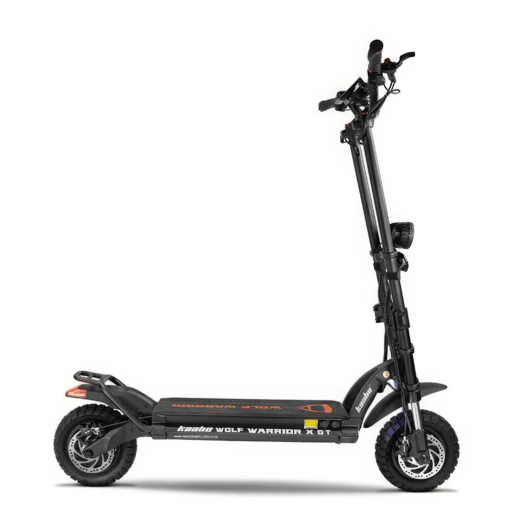 Electric Scooter Kaabo Wolf Warrior X GT features a sleek, robust design, off-road tires, and powerful performance.