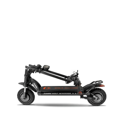 Electric Scooter Kaabo Wolf Warrior X GT features a sleek foldable design, rugged tires, and a sturdy frame for durability.